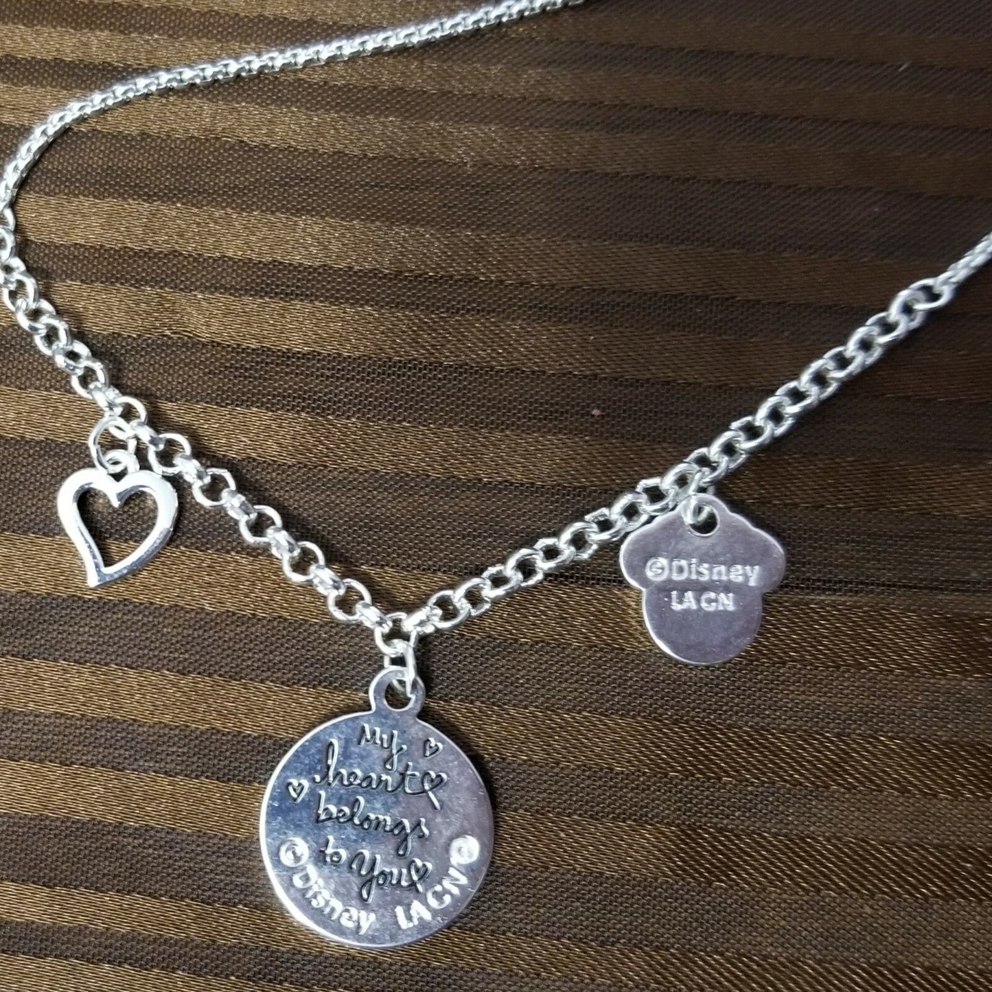 Disney Mickey & Minnie Mouse Charm Adjustable Bolo Bracelet Emoji-Style Heart