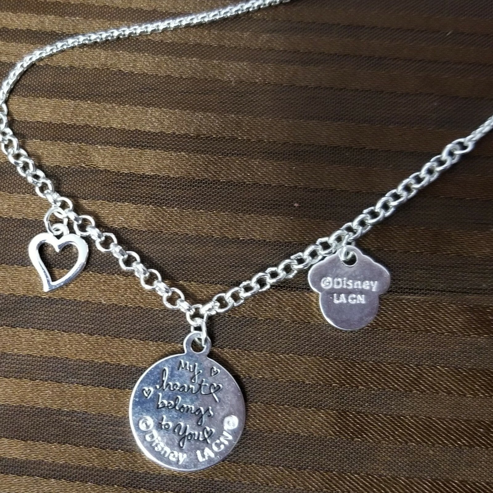 Disney Mickey & Minnie Mouse Charm Adjustable Bolo Bracelet Emoji-Style Heart