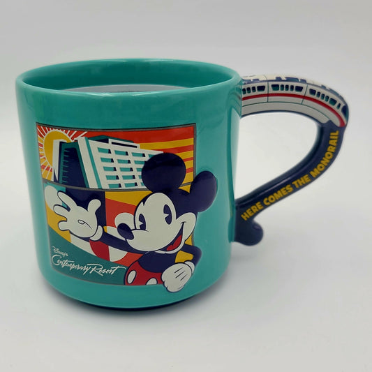 2025 Disney World Parks Contemporary Resort Mickey Mouse Monorail 16 Oz Mug New