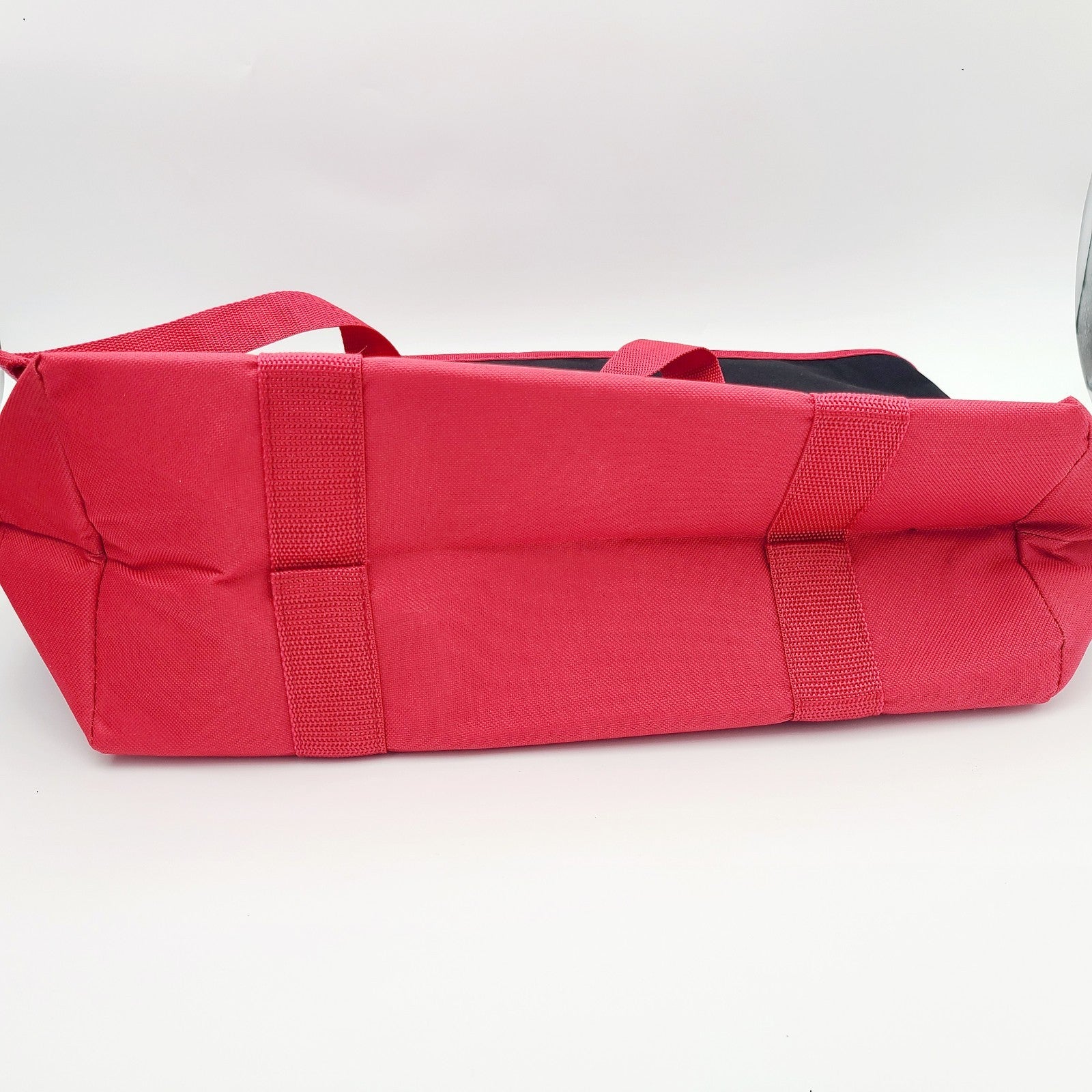 *Set of 2* Trader Joe's Insulated Reusable Shopping Tote Bag 7 Gallon Black Red