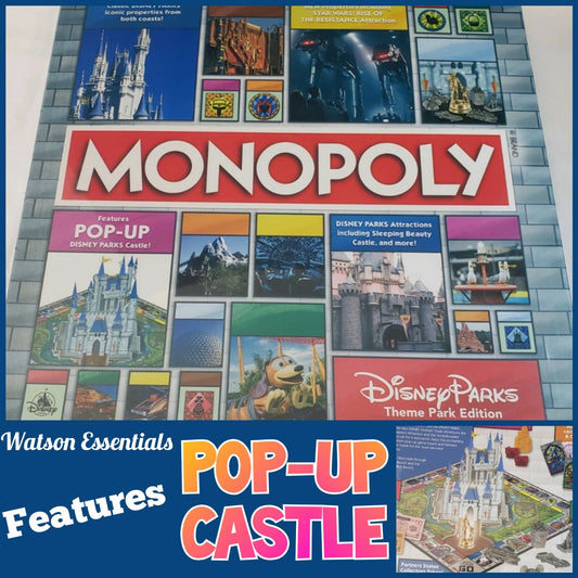 2020 Disney Parks Theme Park Edition Monopoly Game Pop-Up Castle NEW SEALED!