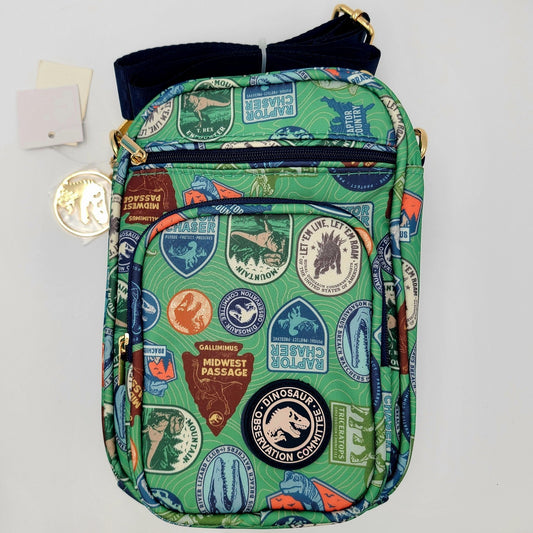 NEW Universal Studios Jurassic World Park Crossbody AOP Dinosaur Observation Bag