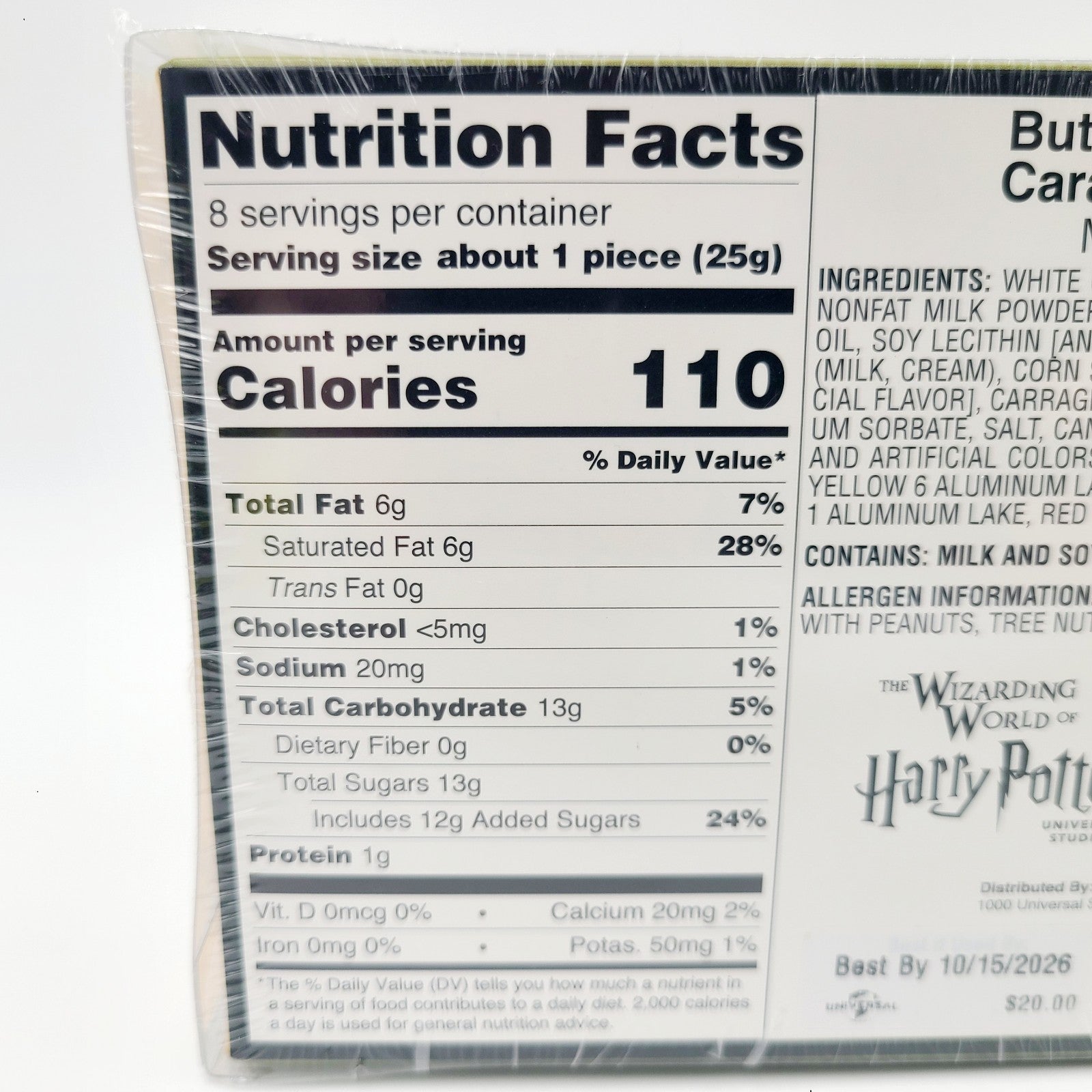 Universal Studio Harry Potter Butterbeer Flavored Caramel Chocolate Candy Barrel