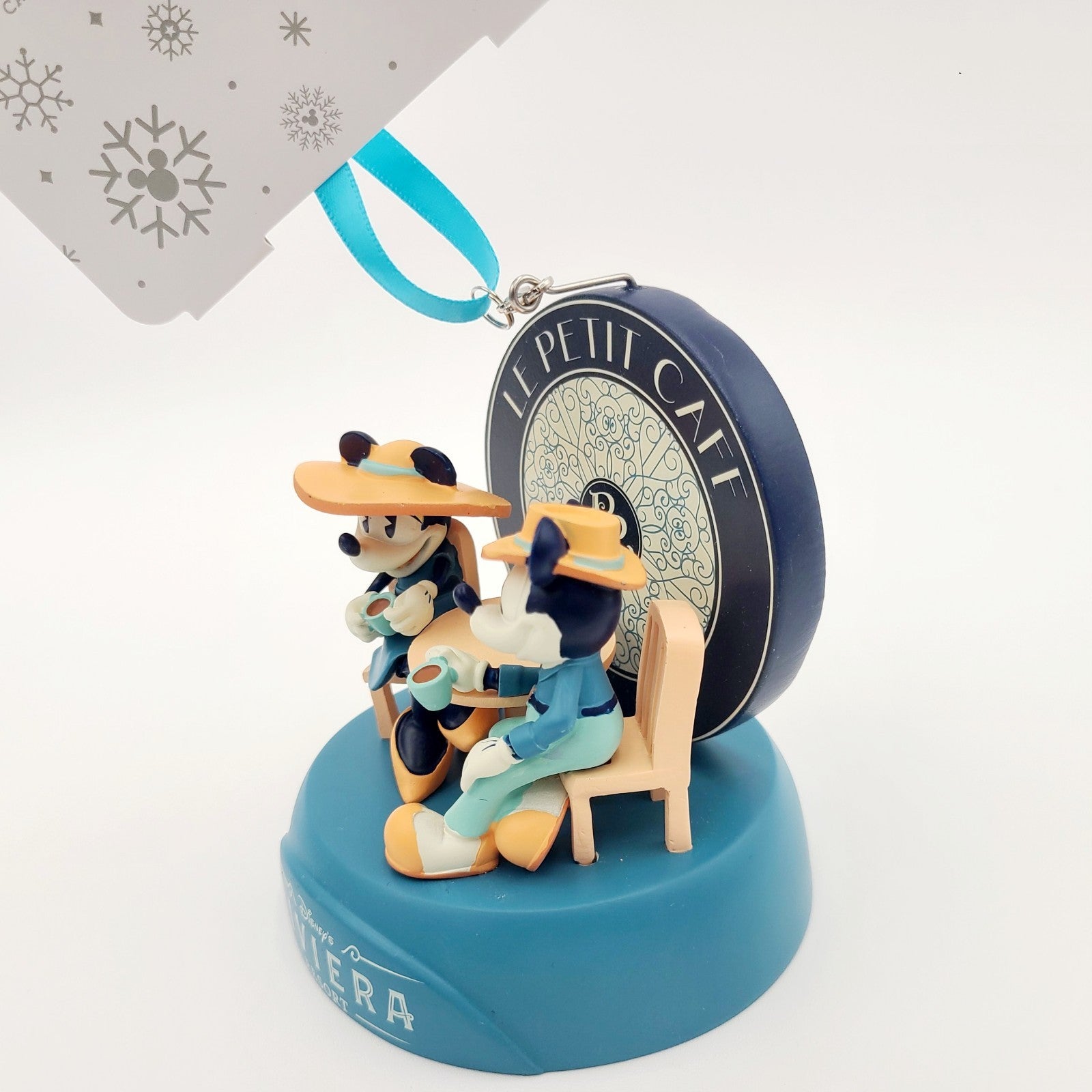 Disney Parks Riviera Resort Mickey & Minnie Tea Time LE Petit Cafe Ornament New