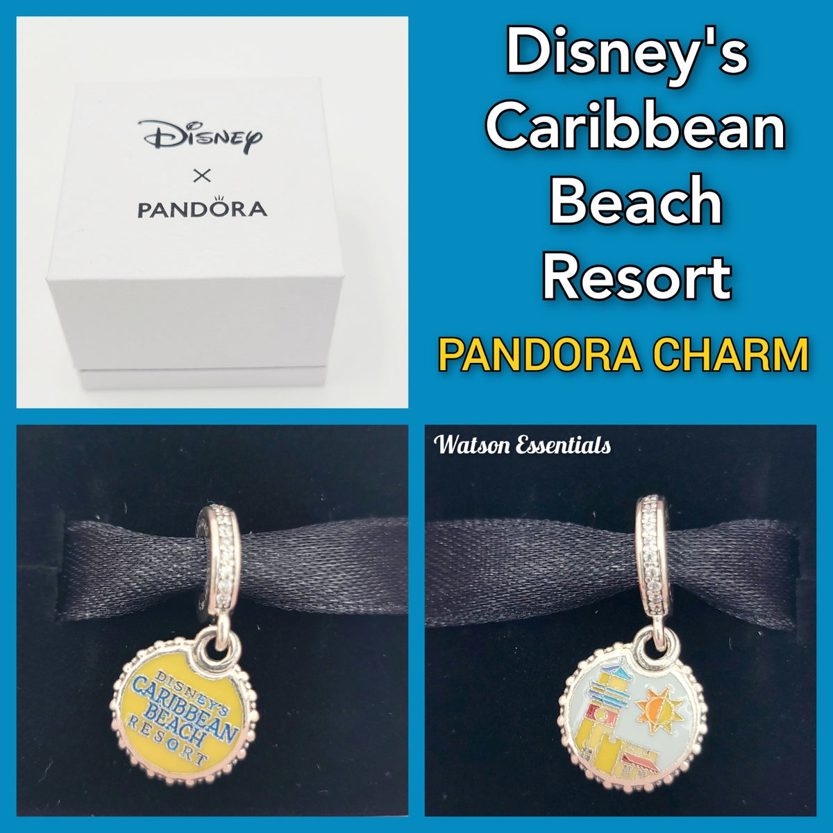 2026 Walt Disney World Parks Caribbean Beach Resort Dangle Pandora Charm WDW NEW