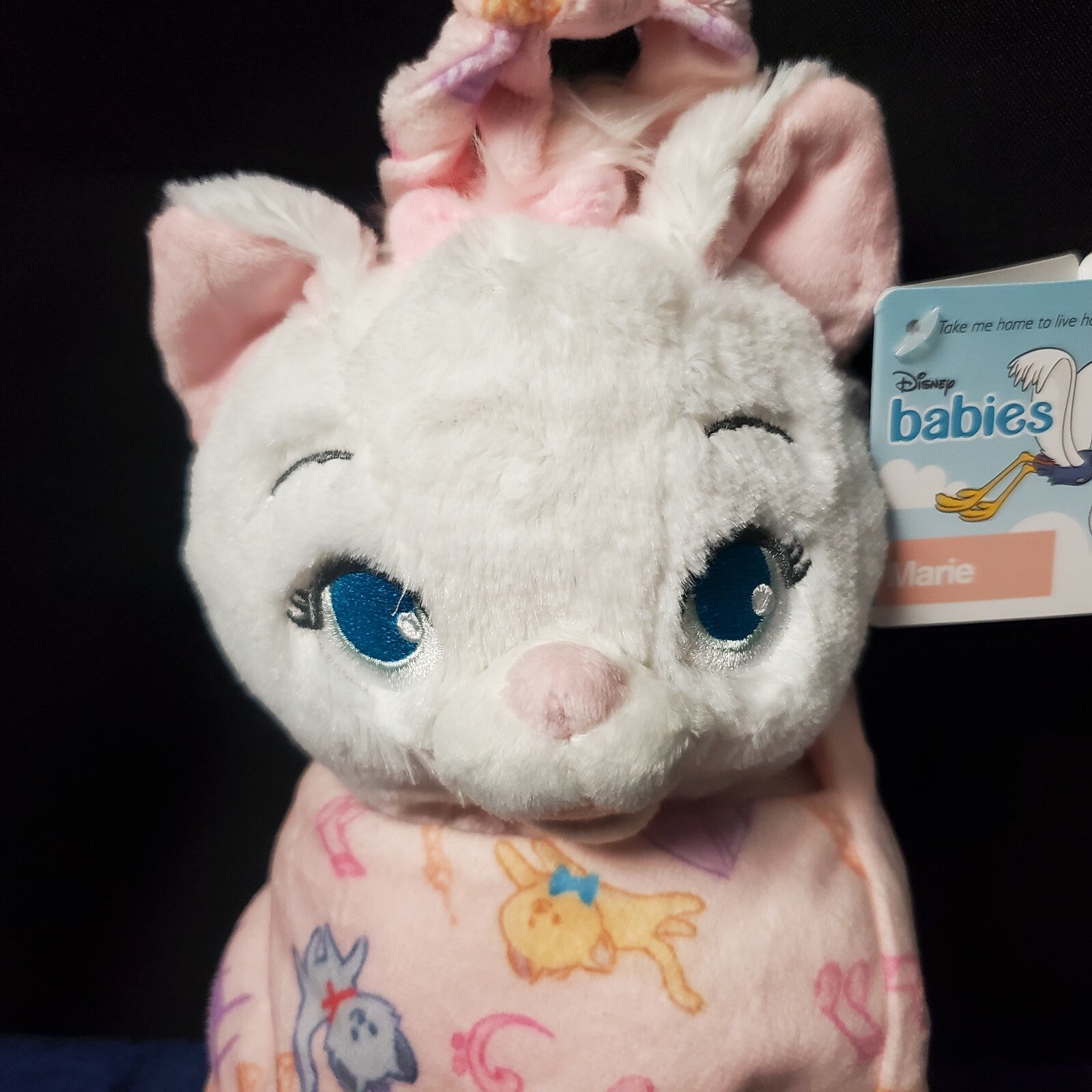 NEW Walt Disney World Parks Baby Marie Cat in Blanket Pouch Plush Aristocats