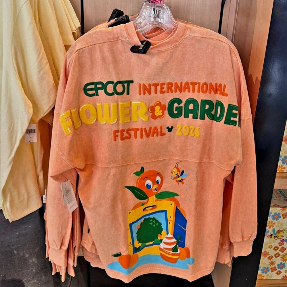 LARGE Disney Parks 2026 EPCOT Flower & Garden Festival Orange Bird Spirit Jersey