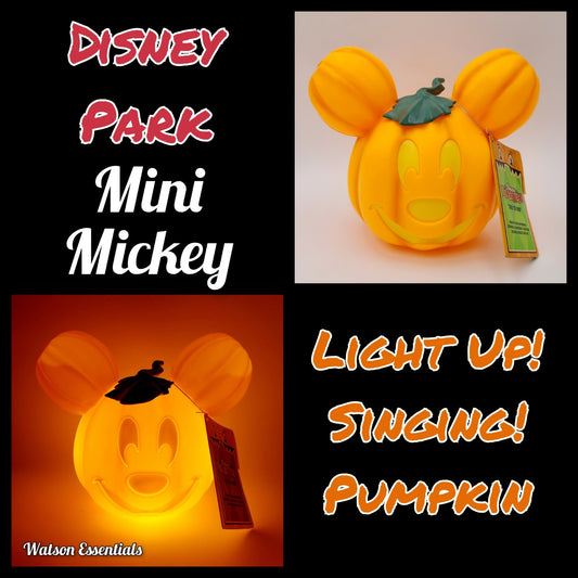 *Mickey Pumpkin* 2026 Disney Park Halloween Light-Up Singing Boo To You Figure