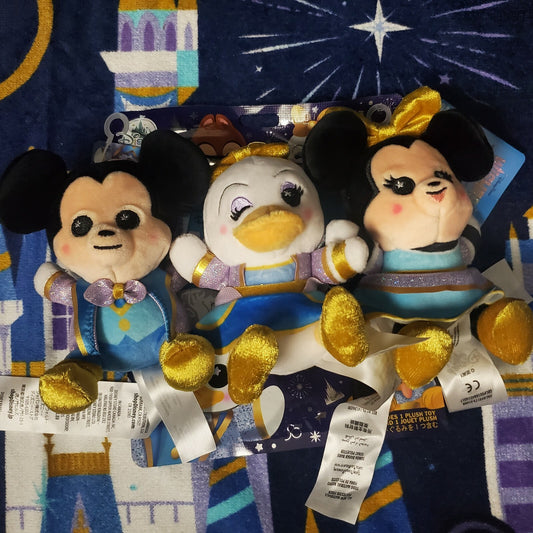 *3 Plush Set* 2021 Disney Park 50th Anniversary Wishables Mickey Minnie Daisy