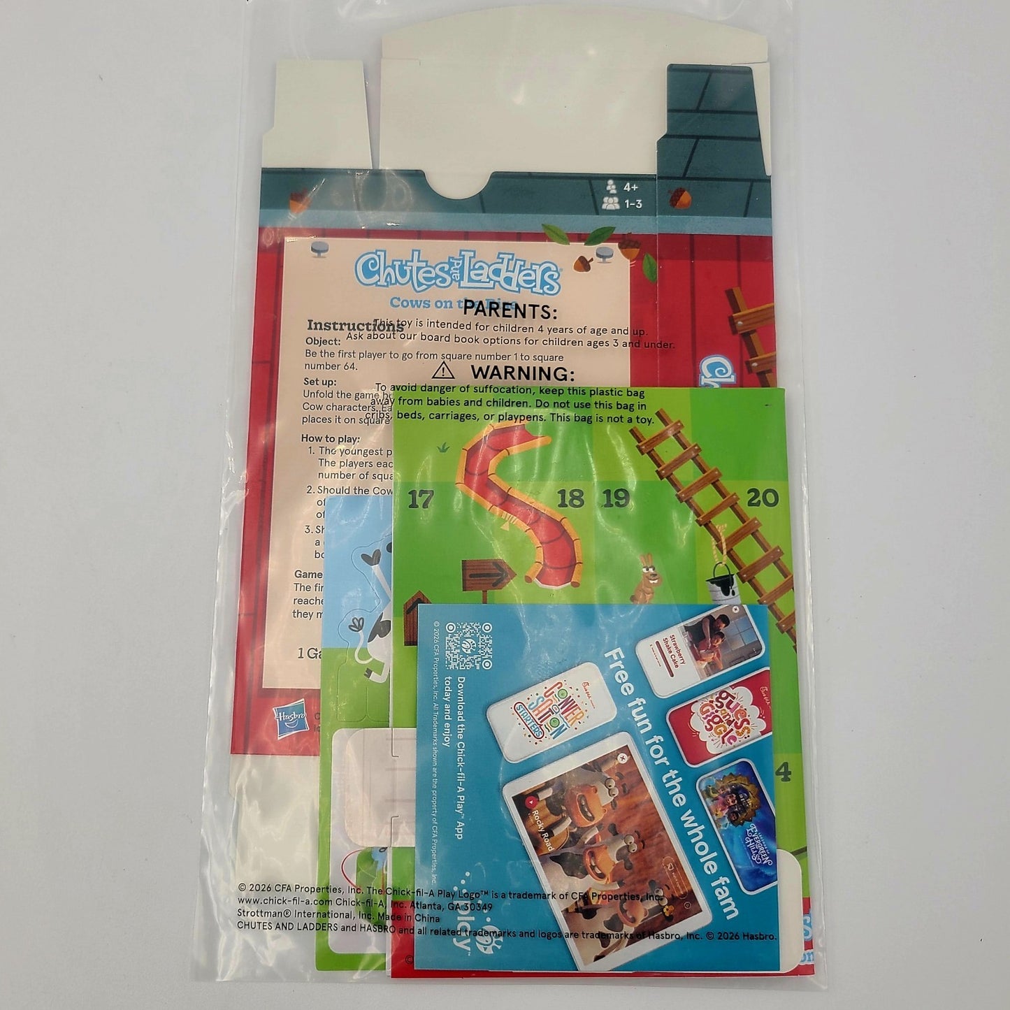Sealed Chick-Fil-A Kids Meal Play Hasbro Chutes And Ladders 2026 Ages 4+ NEW CFA