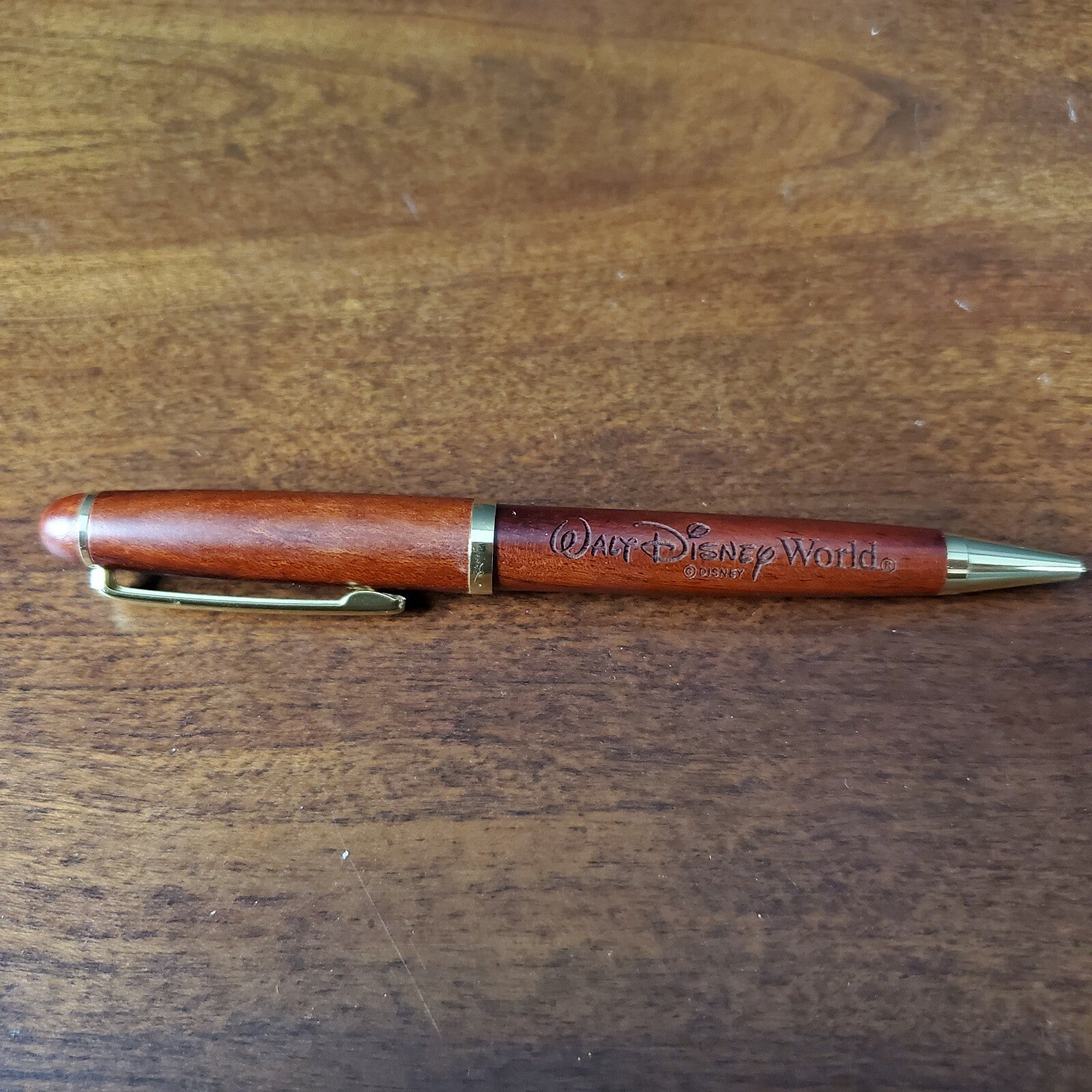Walt Disney World Parks Rosewood Wooden Pen by Arribas NEW 5.75" long Great Gift