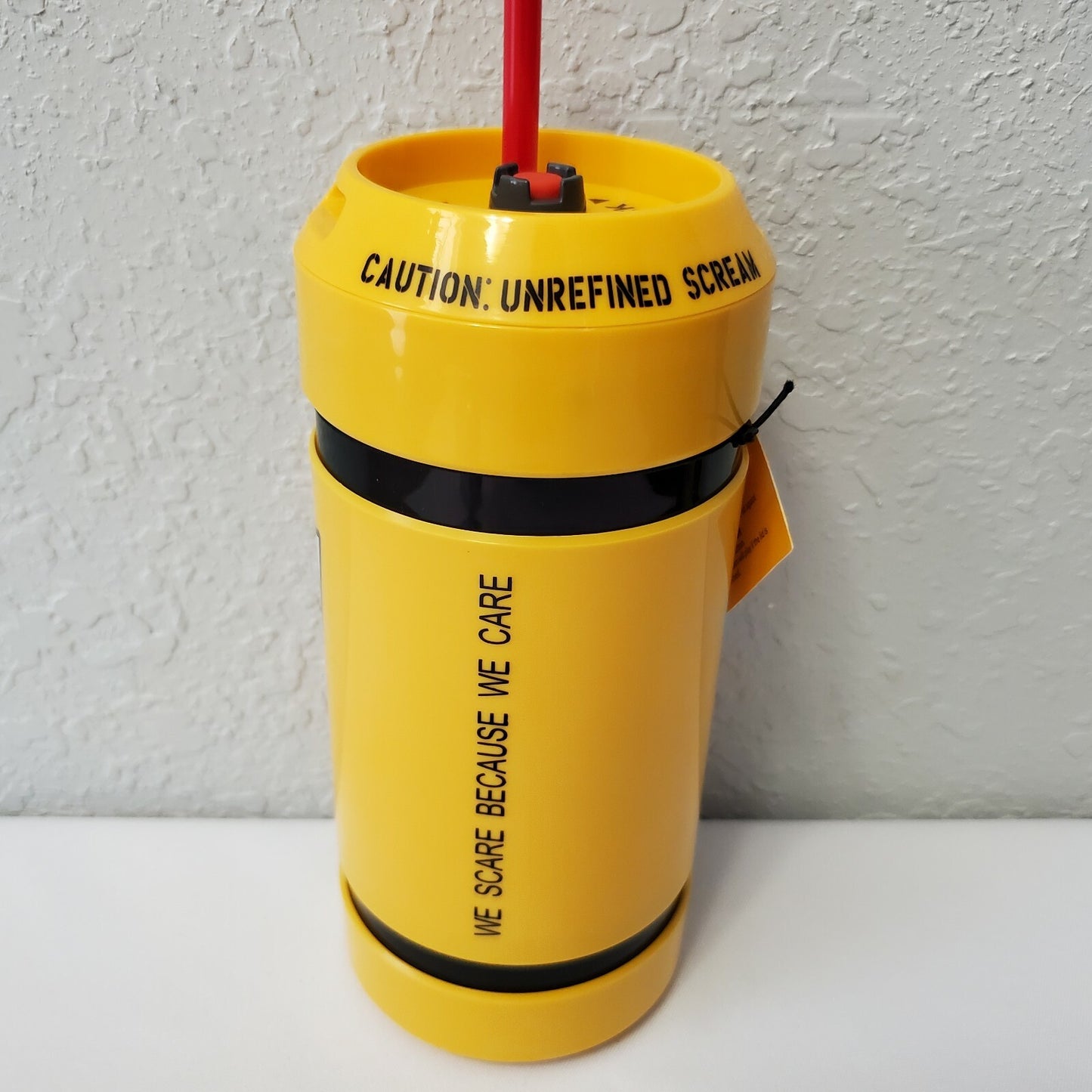 NEW Disney Parks Monsters Inc SCREAM Canister Sipper Cup Bottle w/ Sound Yellow