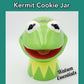 NEW 2023 Disney Parks The Muppets Kermit The Frog Ceramic Green 9.5" Cookie Jar
