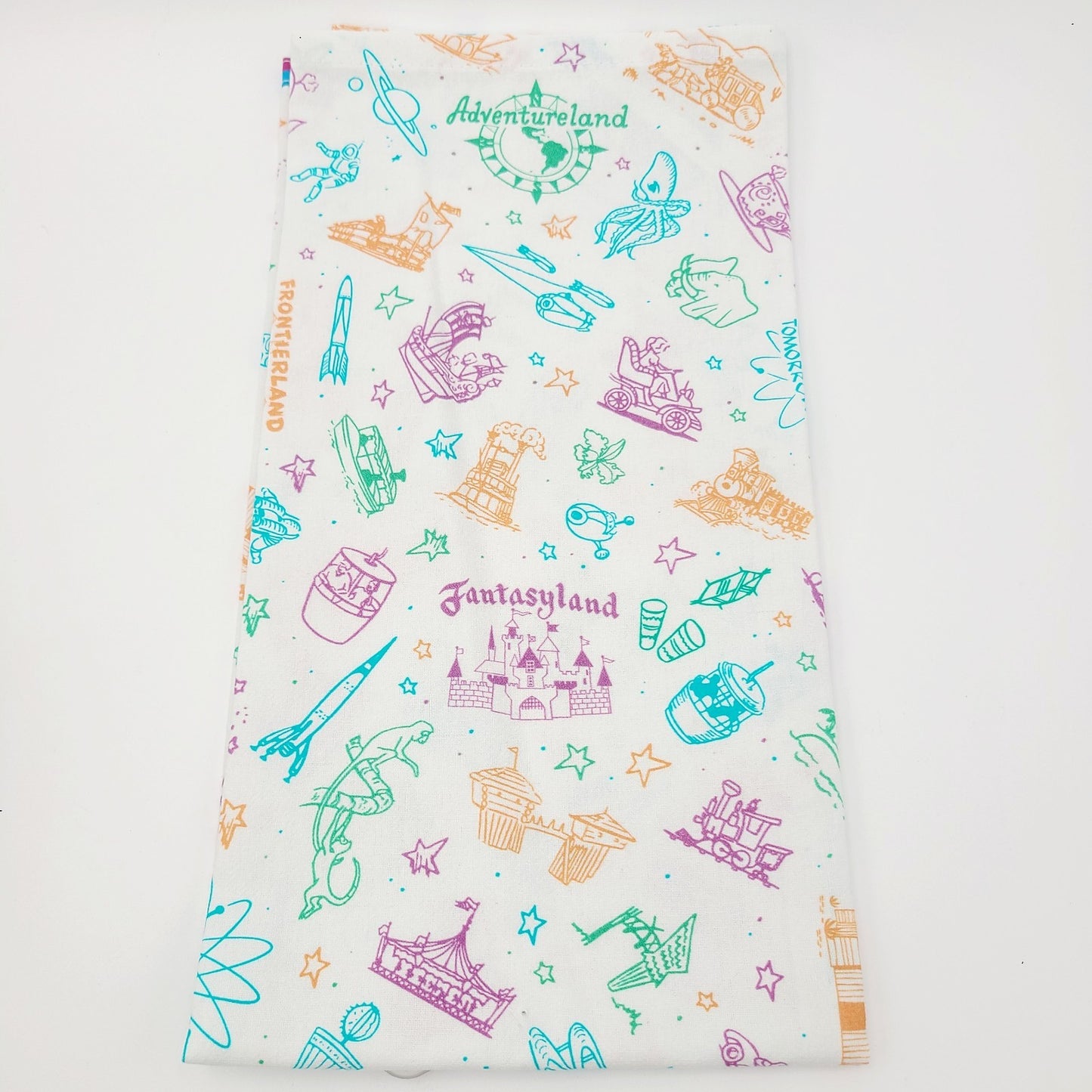 2026 Disney Parks Vintage Park Maps & Brochure Icons Kitchen Tea Dish Towel New