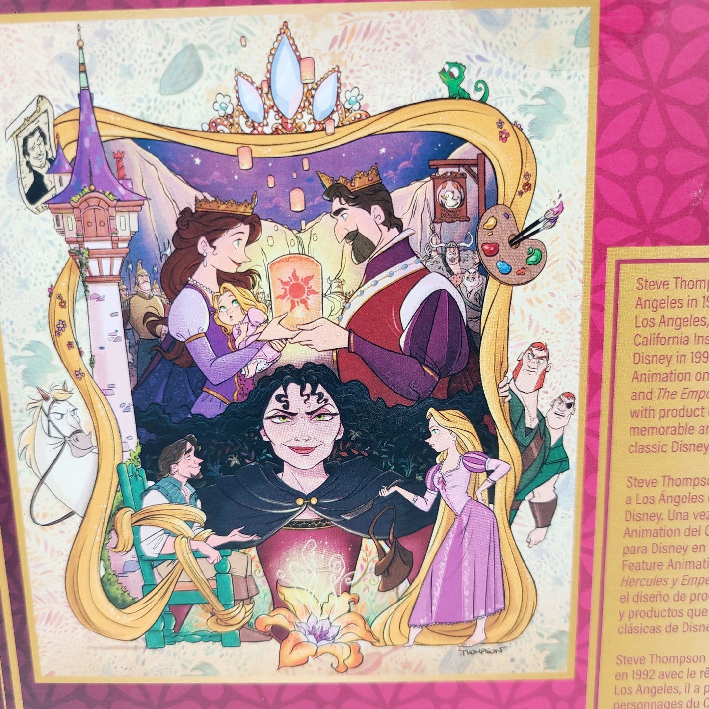 2025 Disney Parks Steve Thompson Rapunzel Tangled 1000 Piece Puzzle Set 23 X 27"