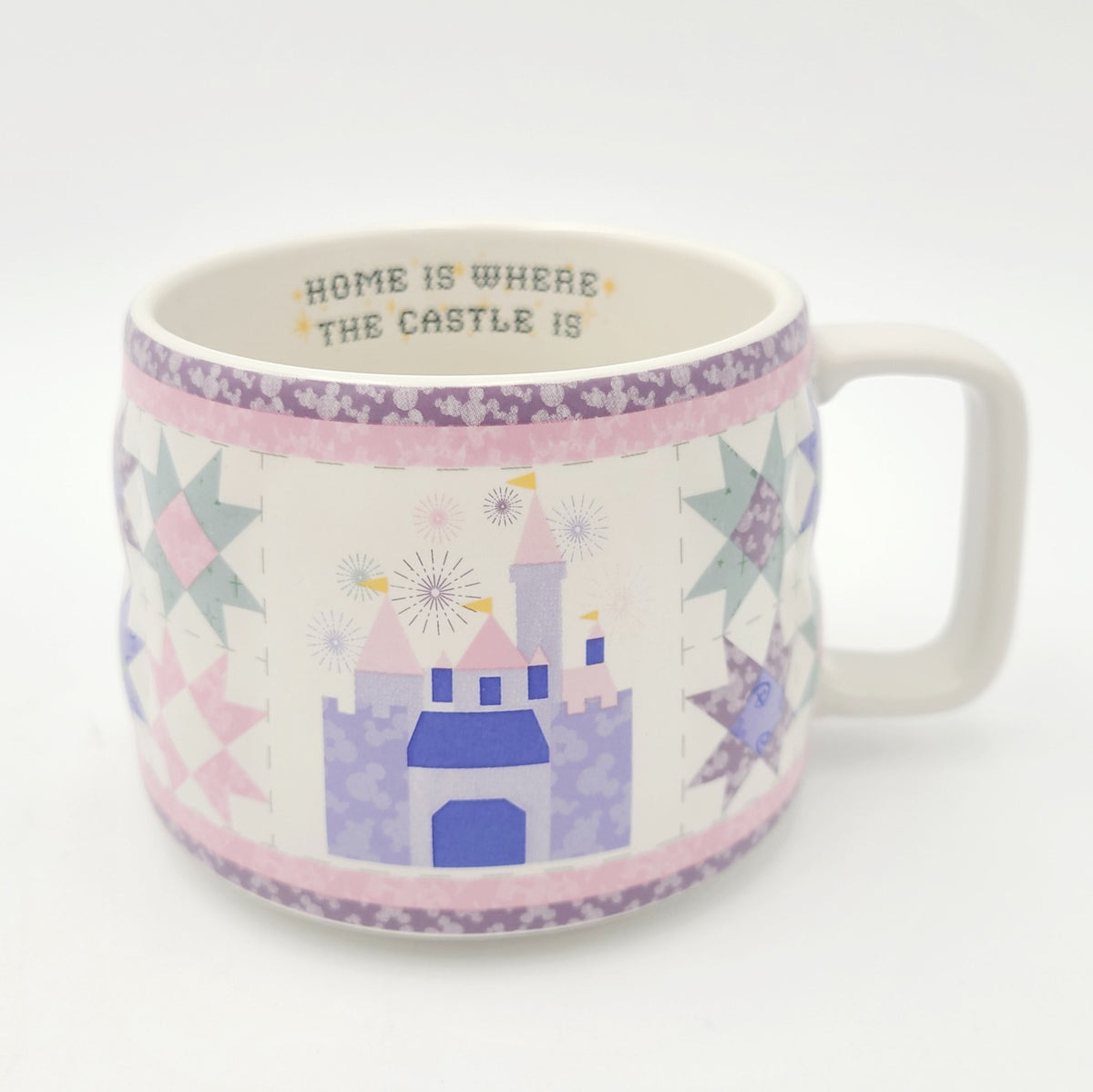Disney Parks 2026 Castle Quilt Mug Home Is Where The Castle Is WDW Pink Purple