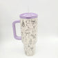 Disney Parks Princess Travel Tumbler Belle Ariel Castle Slipper W/ Straw 40 OZ.