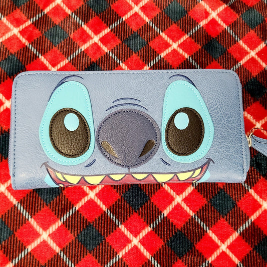 *Stitch Loungefly Wallet* Walt Disney World Parks Stitch Blue Face 2023