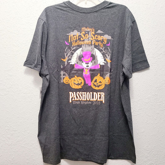 LARGE 2025 Disney Parks Mickey Not So Scary Halloween Party Passholder AP Shirt