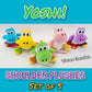 Set of 5 EPIC Universal Studios Super Nintendo World Yoshi Shoulder Magnet Plush