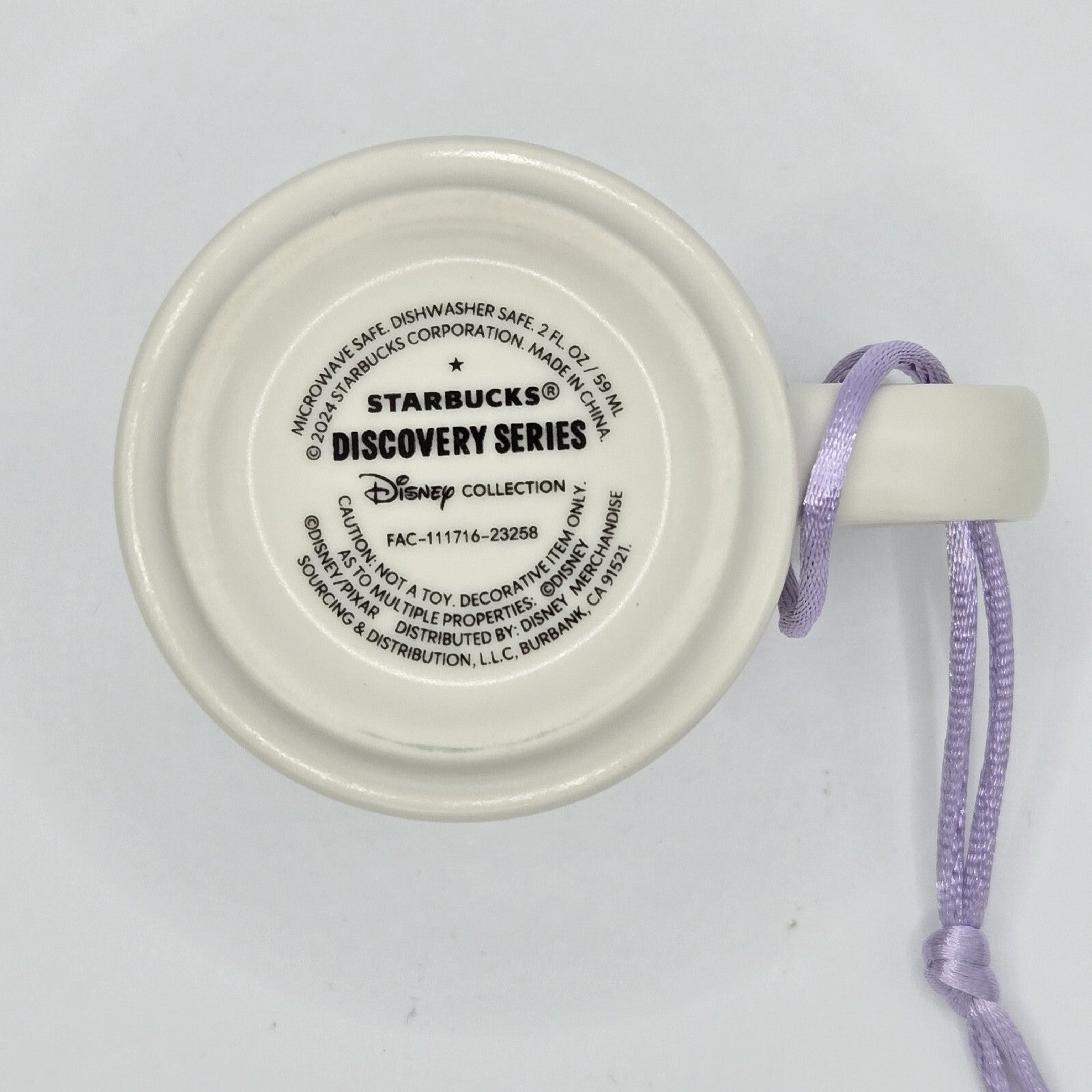 *EPCOT Ornament* 2024 Disney Park Starbucks Discovery Series Figment Mug New WDW
