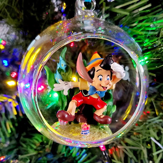 NEW 2022 Walt Disney World Parks WDW Pinocchio Glass Sketchbook Ornament