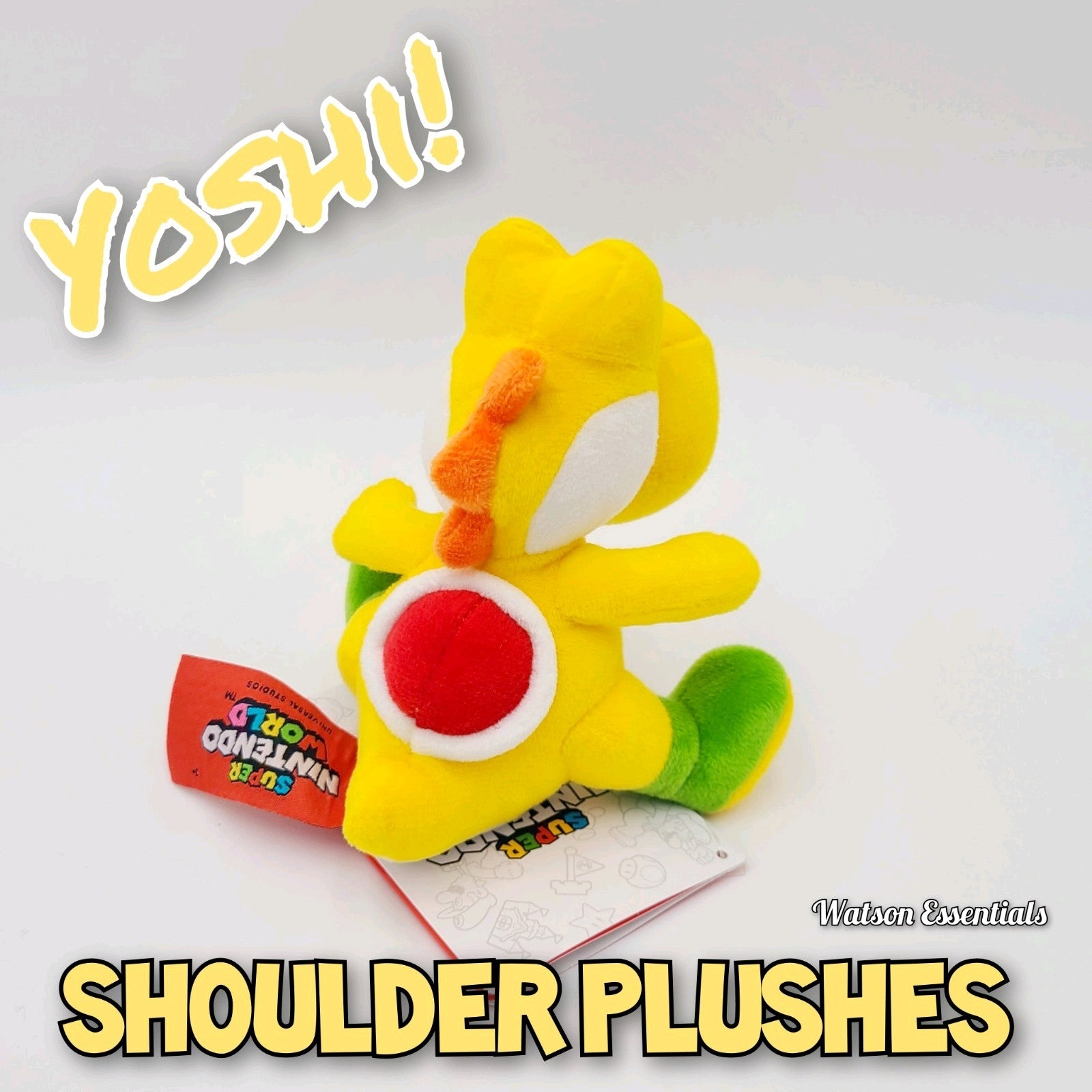 Epic Universal Studio Super Nintendo World YELLOW Yoshi 5" Shoulder Magnet Plush