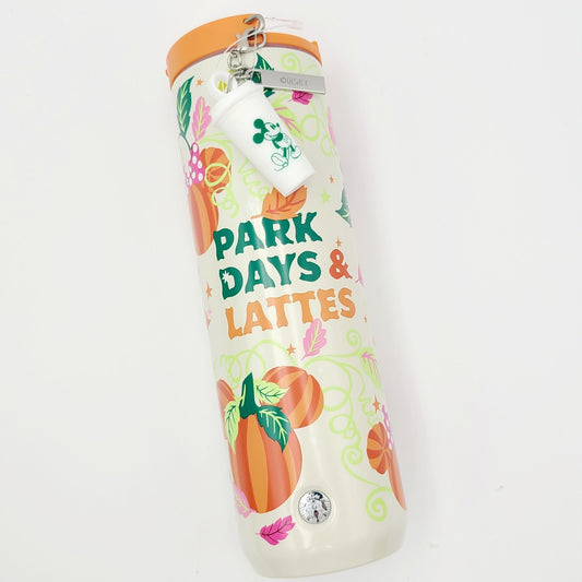 Disney Parks Days & Lattes 2025 Starbucks Halloween Pumpkin Tumbler Cup & Charm