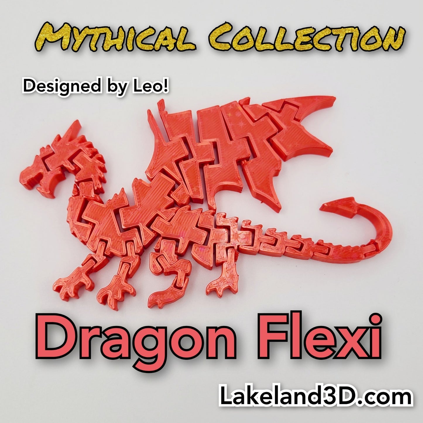 *Unicorn & Dragon* 3D Printed Flexi Fidget Toy Decor Gift Decoration Lakeland3D