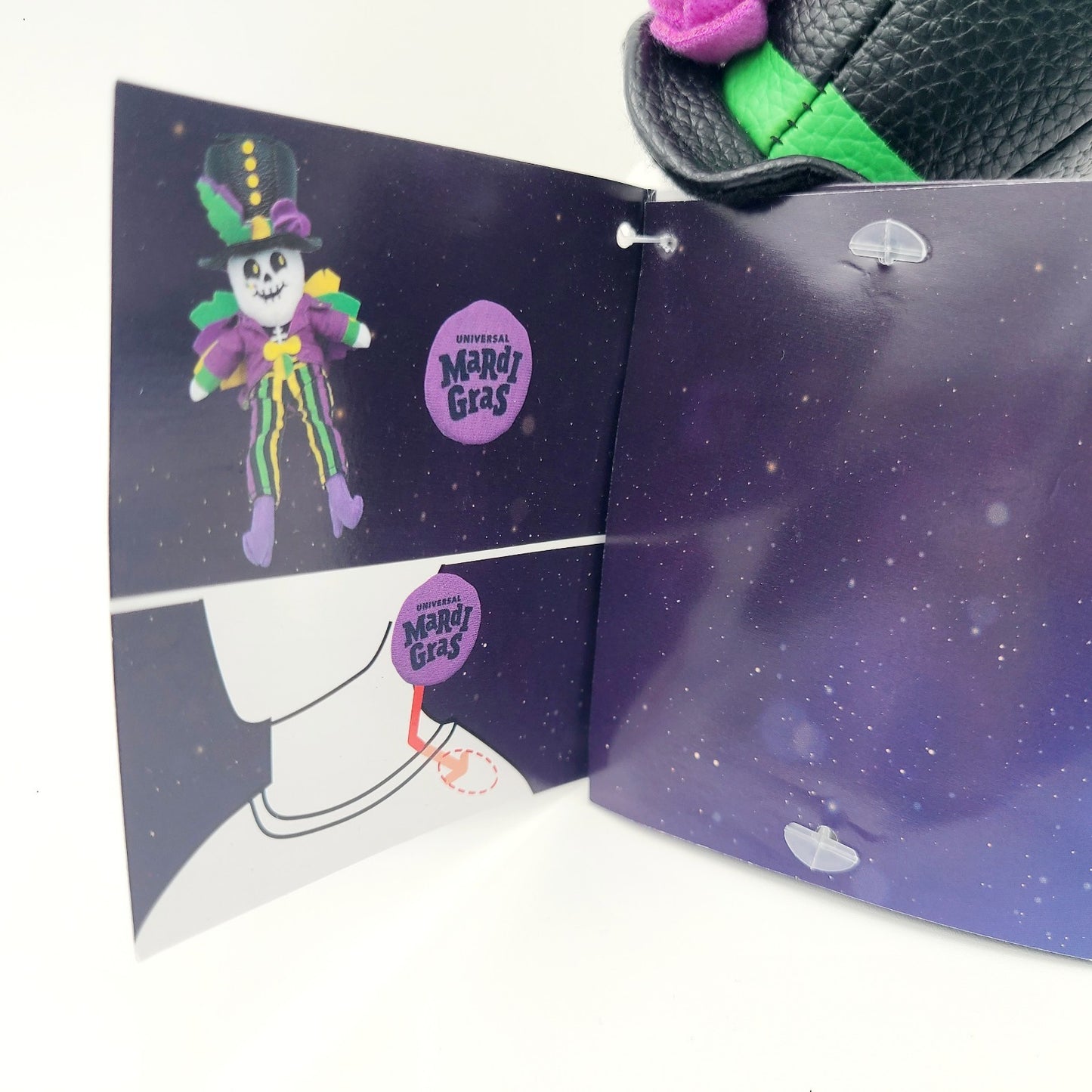 (1) Universal Studios 2026 Mardi Gras Baron Tonton Skeleton Shoulder Pal Plush