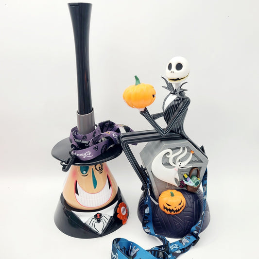 Disney Parks Jack Skellington Popcorn Bucket & Mayor Sipper Halloween Party set