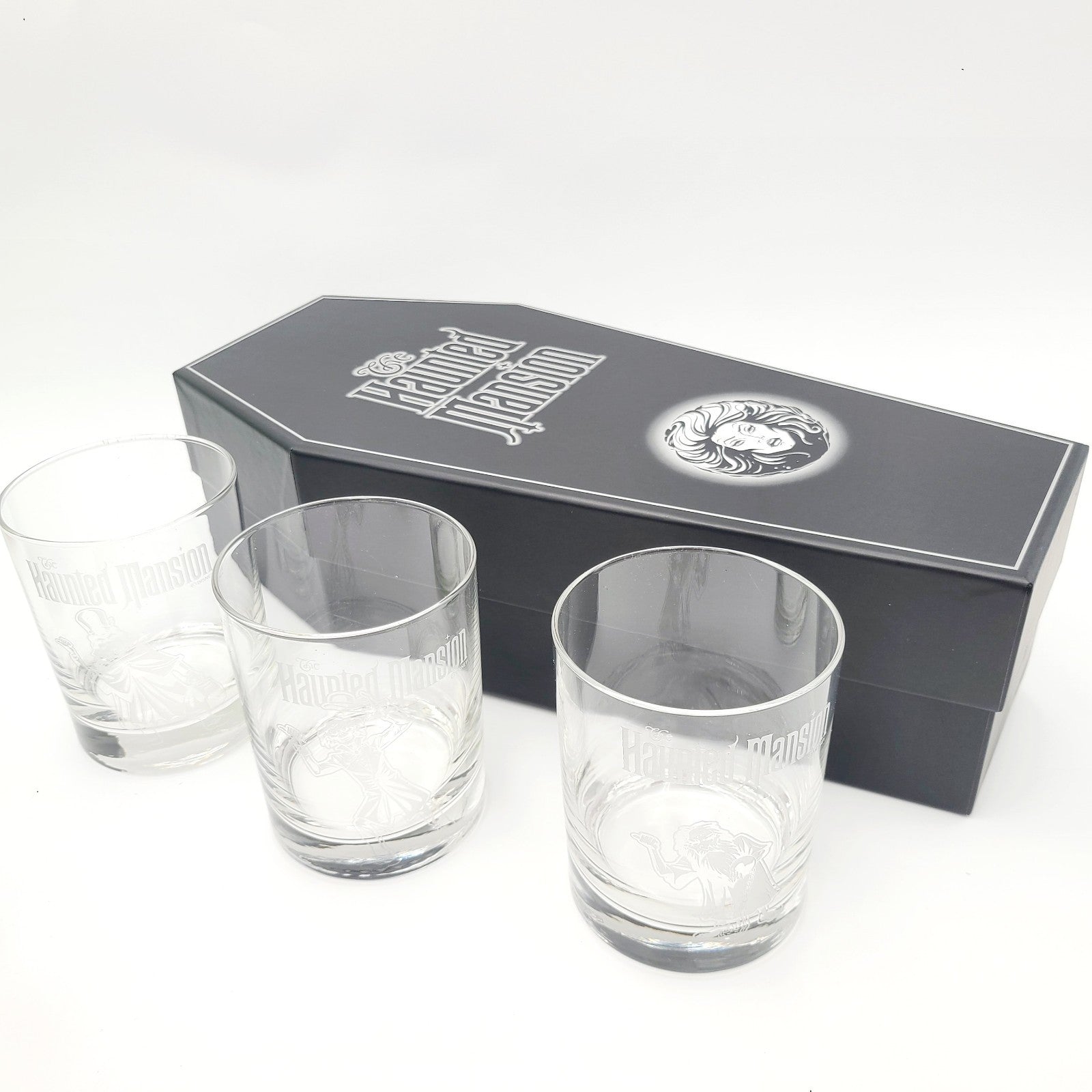 Disney Parks Arribas Haunted Mansion Hitchhiking Ghosts Limited Edition Glasses