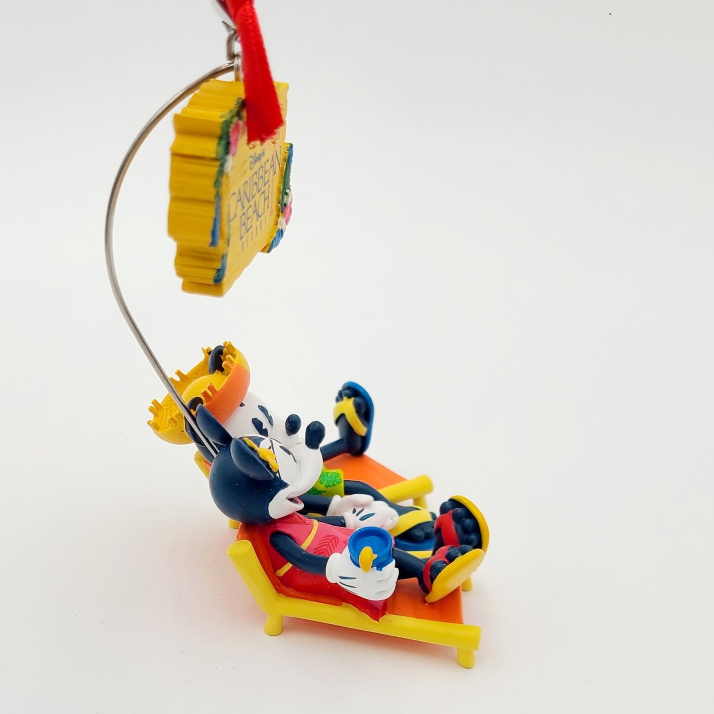 Disney Parks Caribbean Beach Resort Mickey & Minnie Mouse Christmas Ornament New