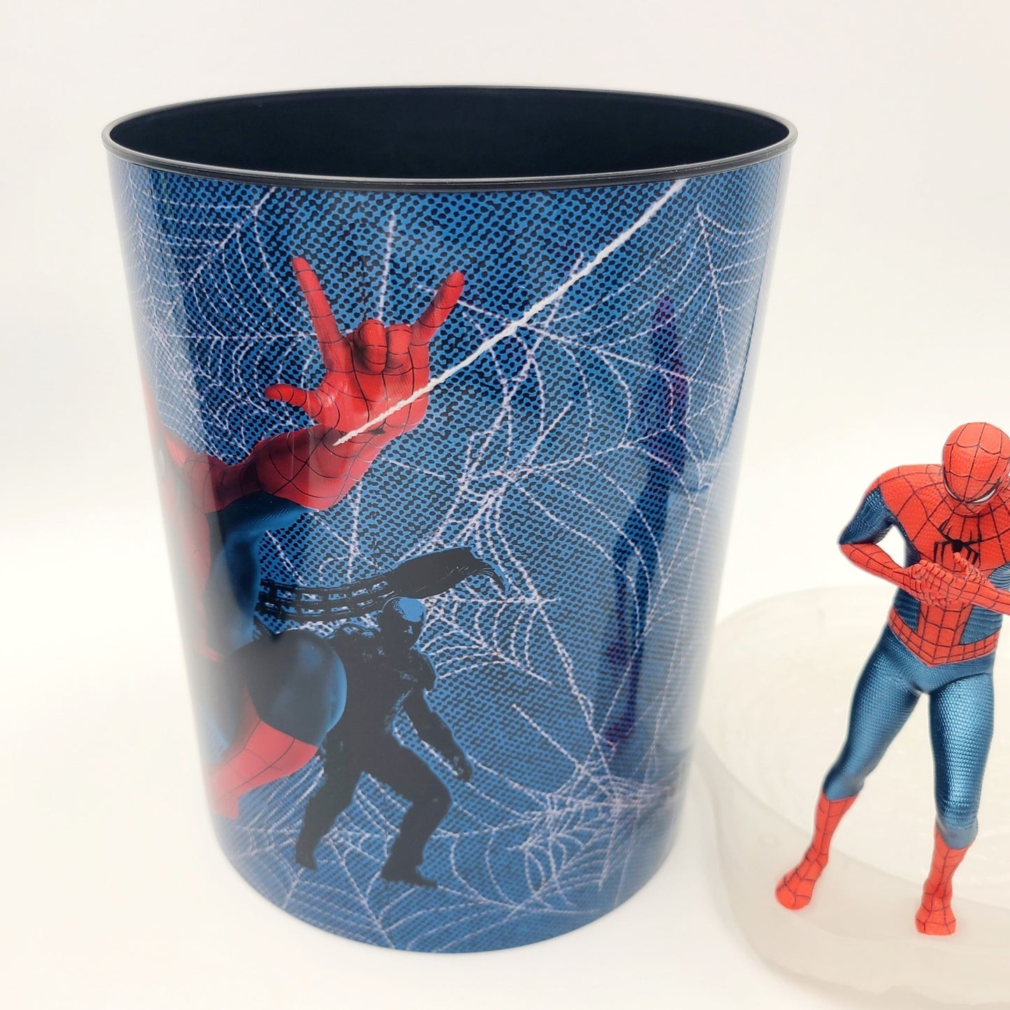NEW Spider-Man Brand New Day Web Popcorn Bucket w/ Lid Hanging Figure Cinemark