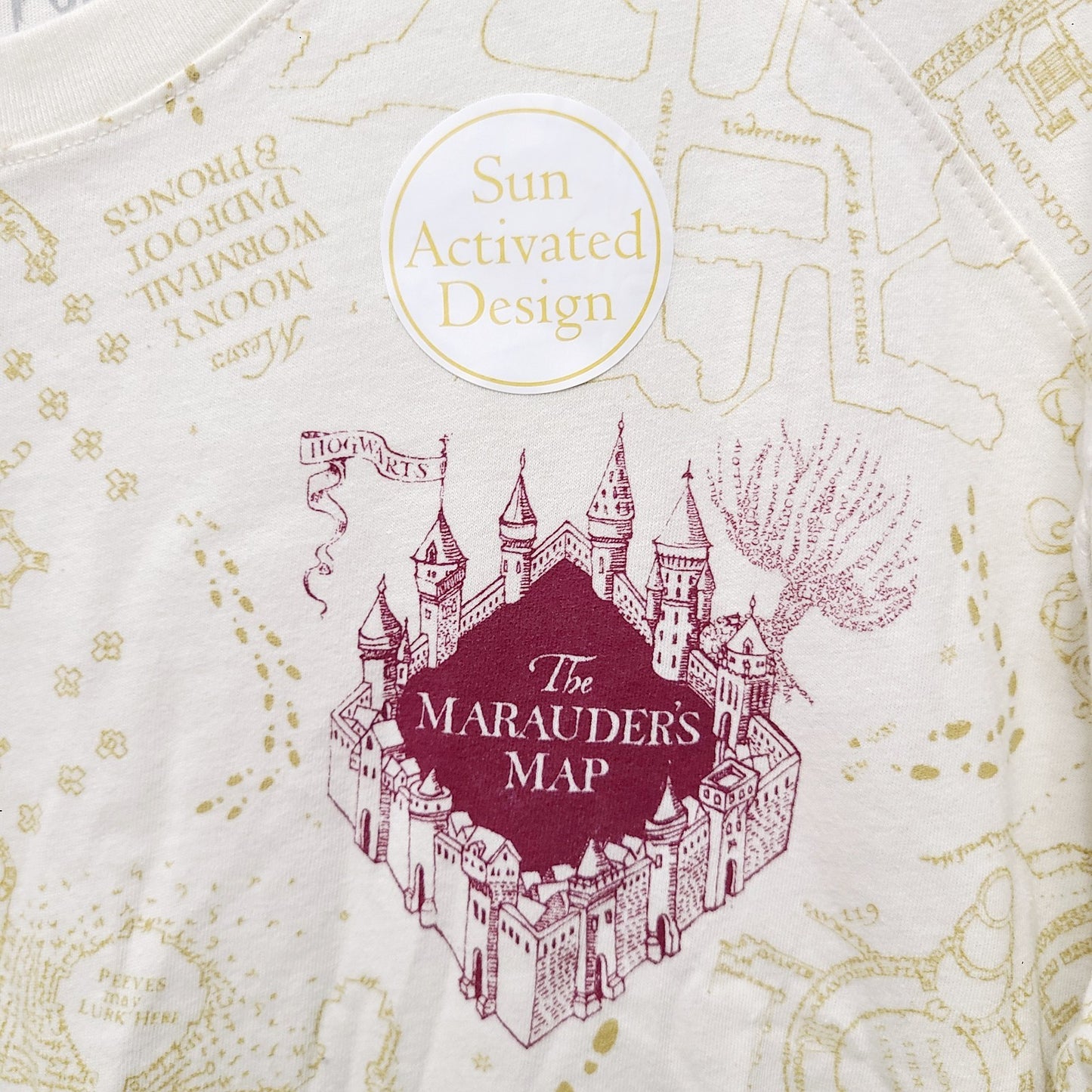 LARGE Shirt Harry Potter Marauder's Map  Universal Studio Wizard World Sun Act