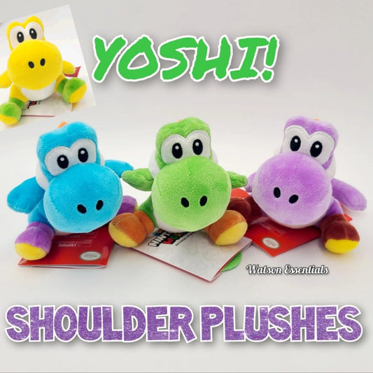 Set of 4 EPIC Universal Studios Super Nintendo World Yoshi Shoulder Magnet Plush