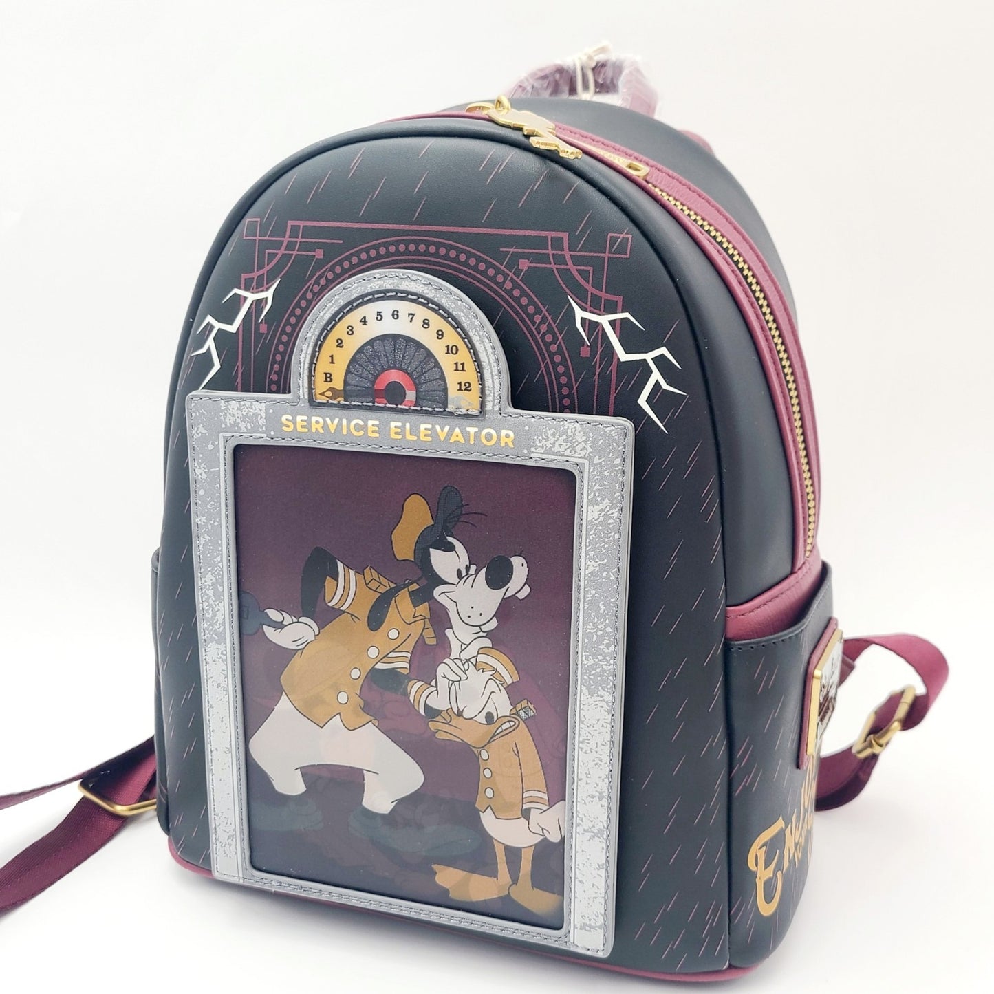Disney Parks 2026 Loungefly Tower Of Terror Lenticular Backpack Bag Mickey Goofy
