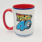 Universal Studios 40th Anniversary Back To The Future Mug SAVE THE CLOCK TOWER