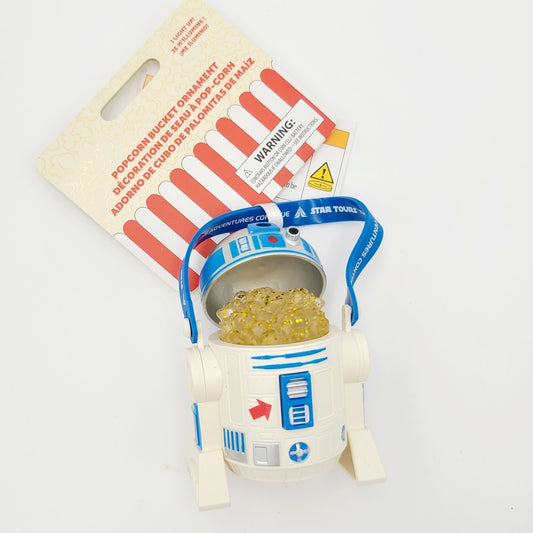 2025 Disney World Parks Star Wars R2-D2 Droid Popcorn Bucket Light-Up Ornament
