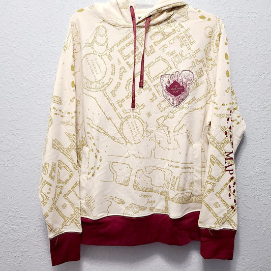 MEDIUM Harry Potter Marauder Map Hoodie Sweatshirt Universal Studio Wizard World