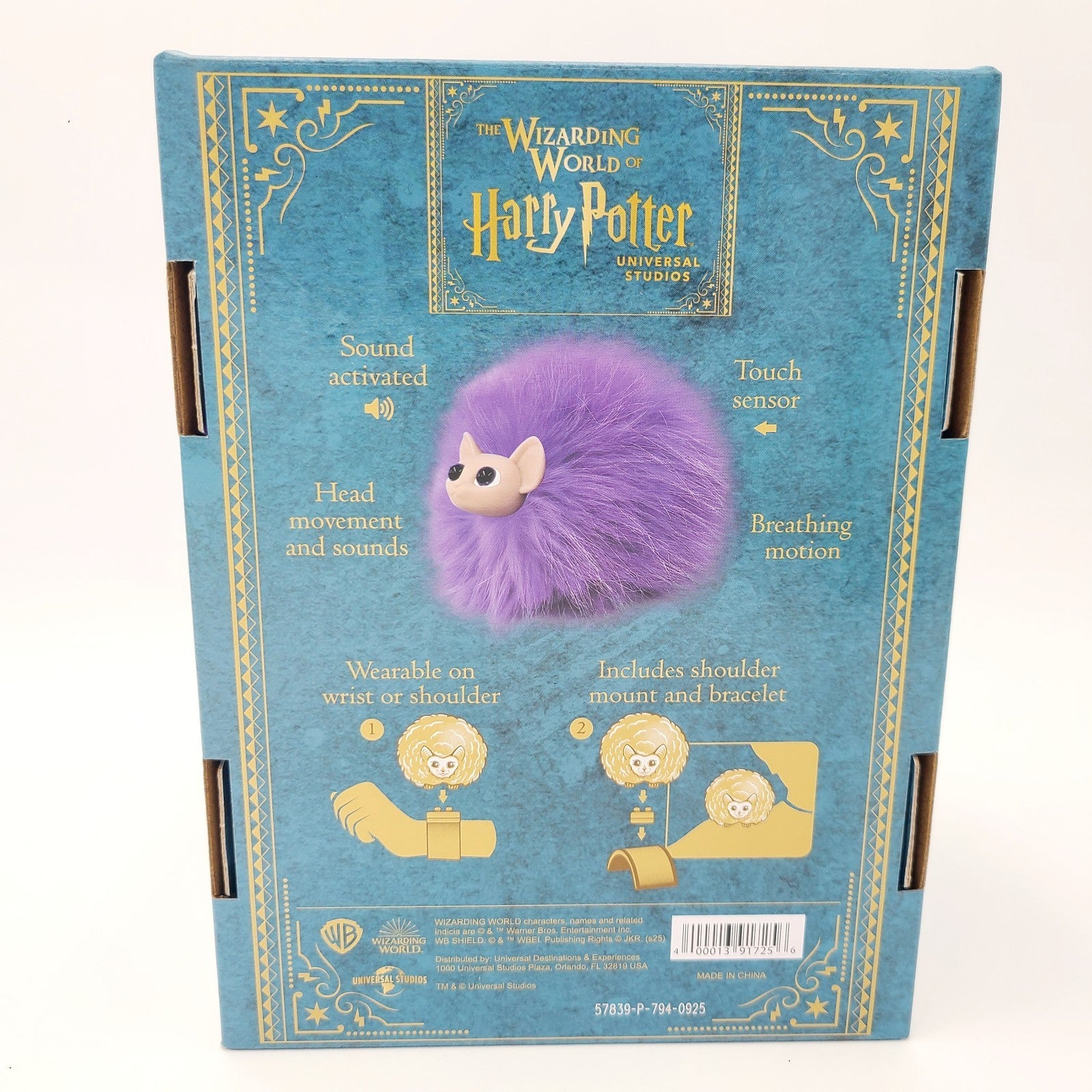 2025 Universal Studios Harry Potter Purple Wearable Pygmy Puff Shoulder Plush