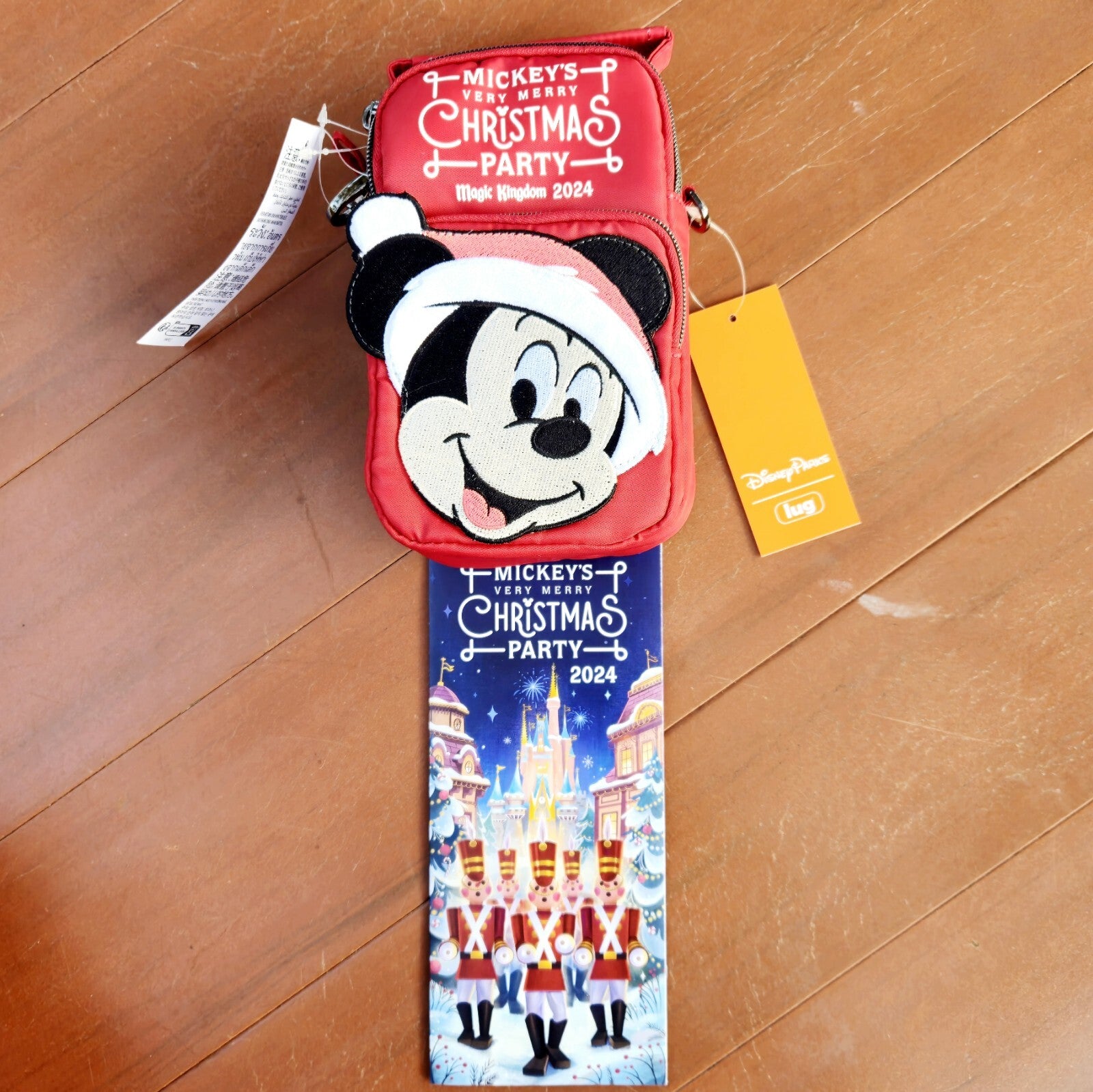 2024 Disney Park Mickey’s Very Merry Christmas Party Lug Bag & Map Magic Kingdom