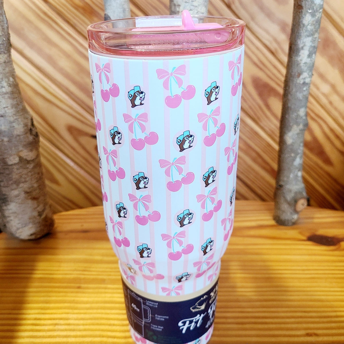 2026 Buc-ee’s Pink Bow & Cherry Backpack & Yukon Tumbler 40oz Bucees Cherries
