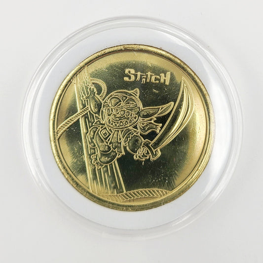 *Stitch Coin* Disney World Parks Golden Color Metal Medallion Pirates Caribbean