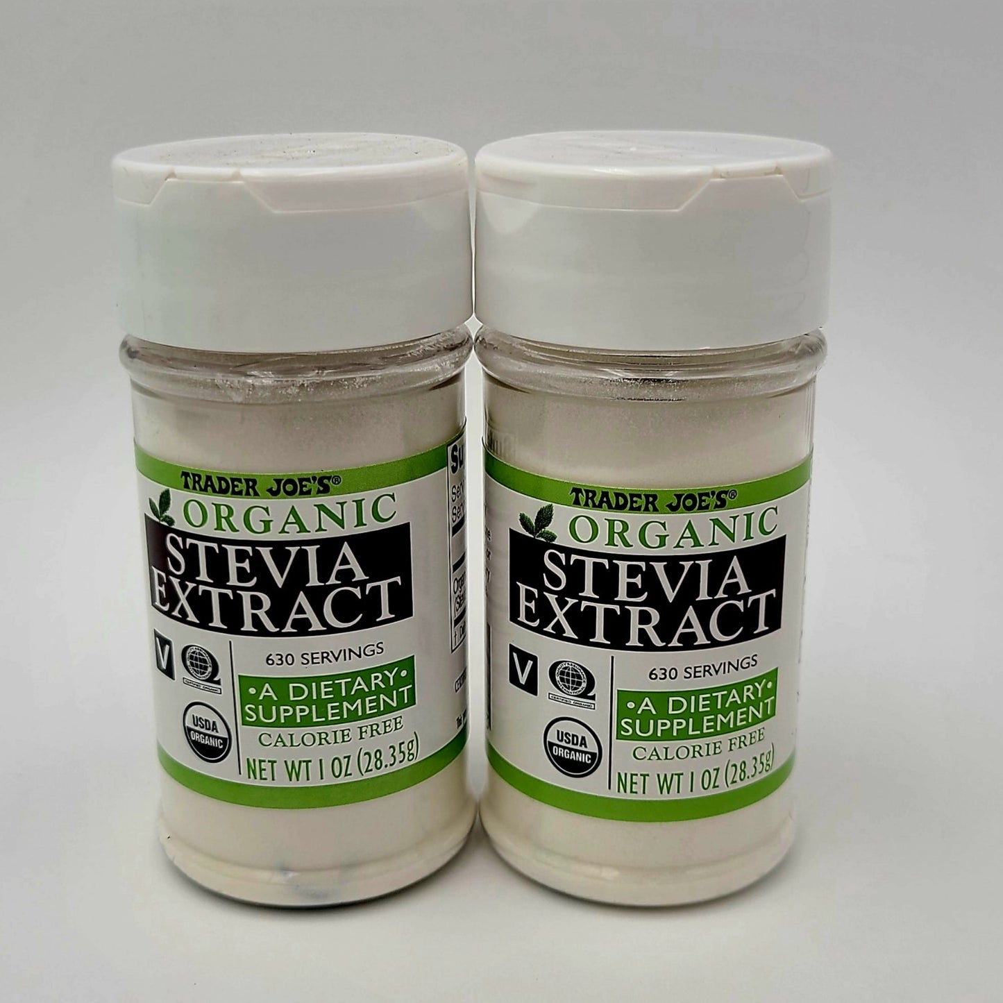 *2 Pack* Trader Joe's Organic Stevia Extract Calorie Free Dietary Supplement NEW