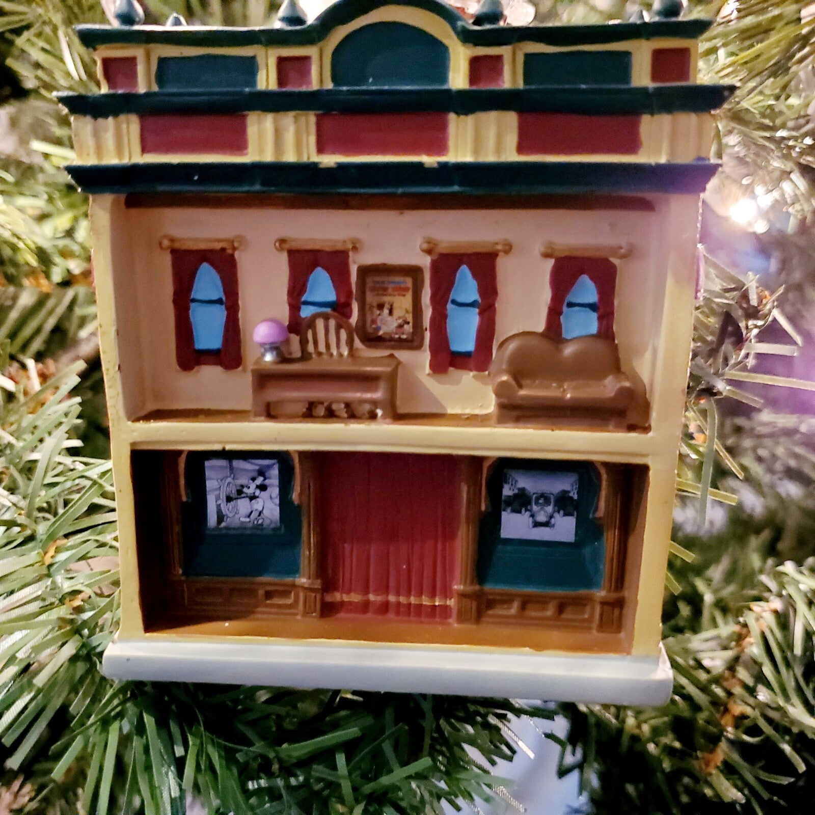 2020 Disney World Parks Main Street Cinema Ornament Miniature Steamboat Willie