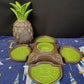 Walt Disney World Polynesian 50th Anniversary Pineapple Serving Set Chip Dip Jar