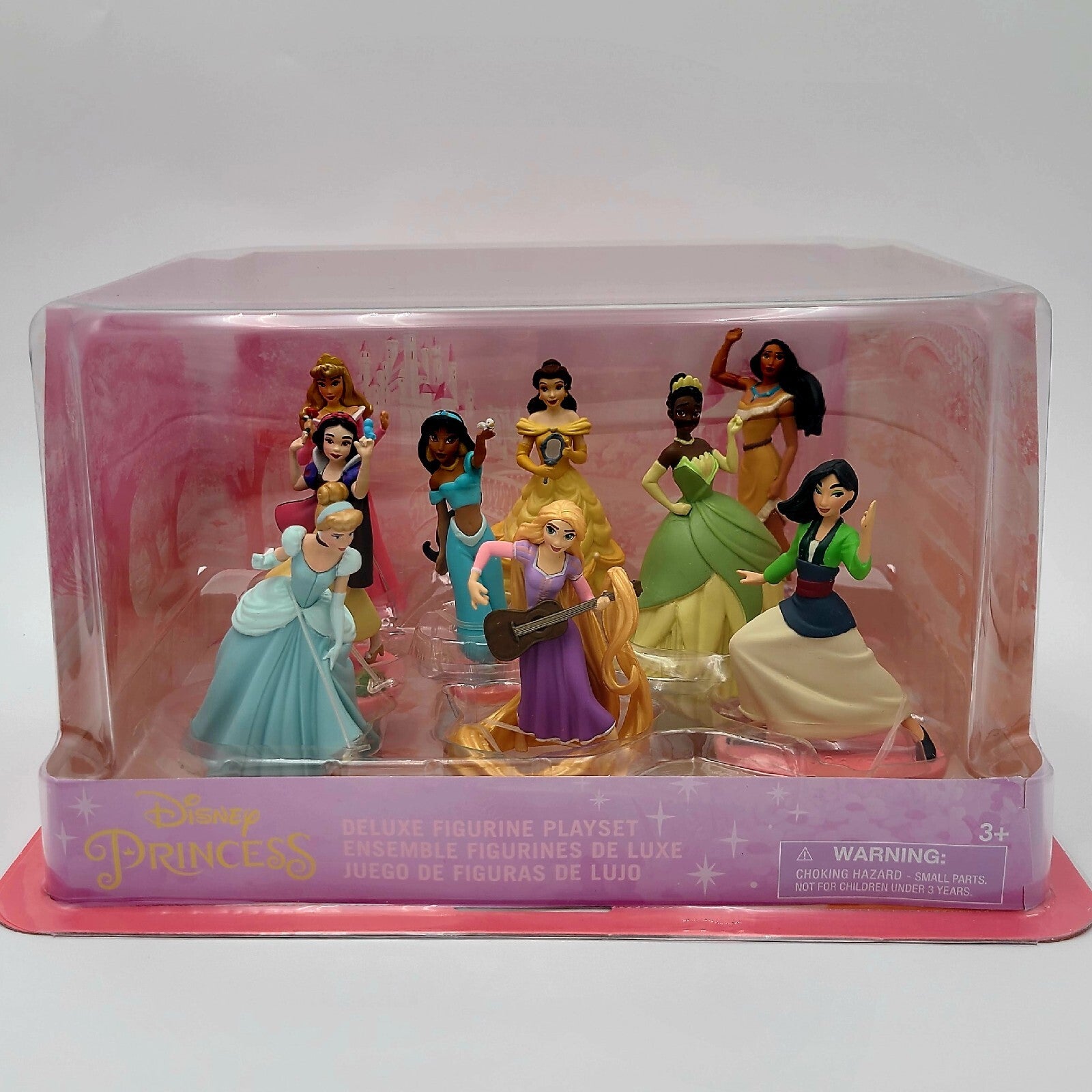 Disney Parks Princess Deluxe 9 Figurine Figure PVC Set Cake Toppers Tiana Belle
