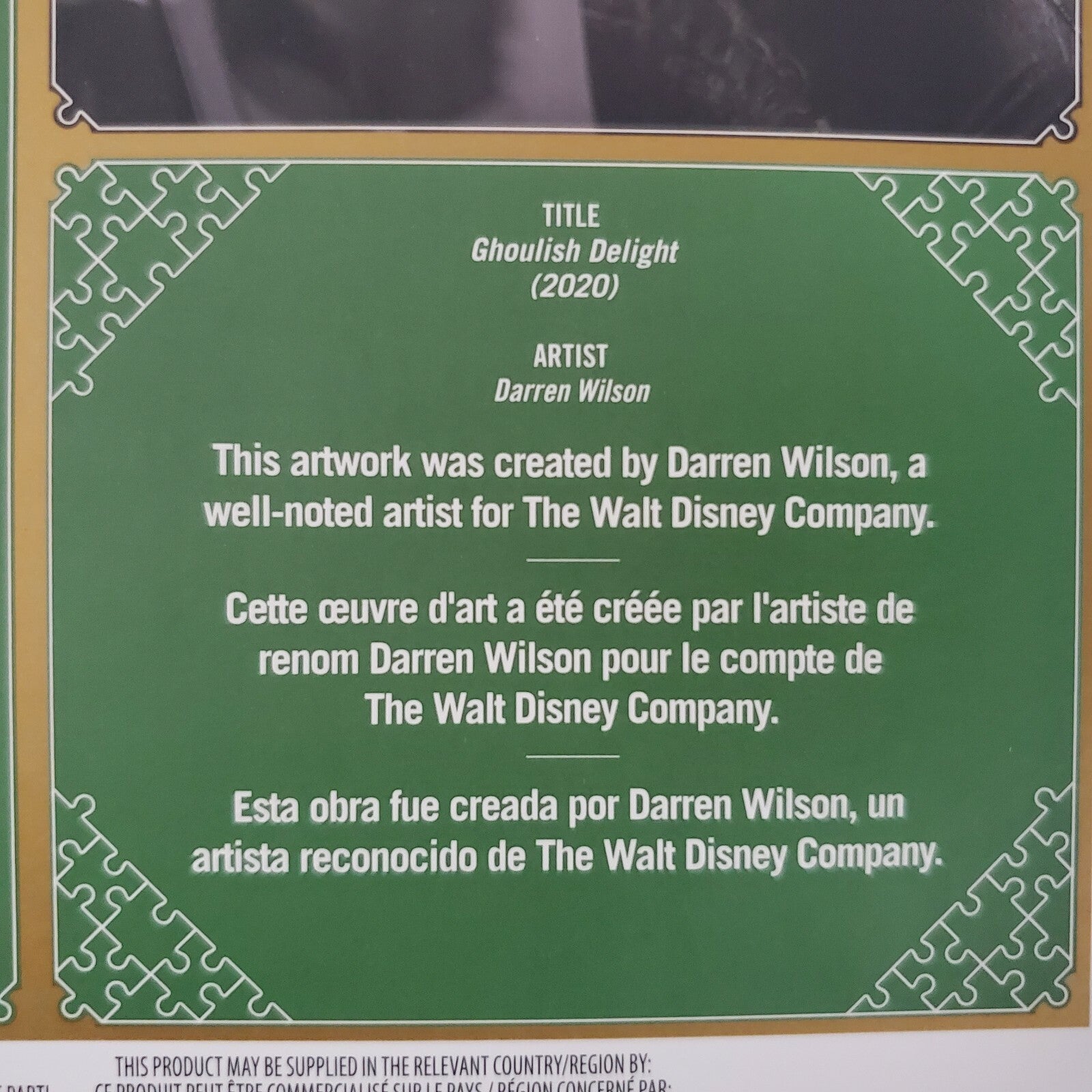 Disney Parks Signature Haunted Mansion 50th Anniversary 1000 Piece Puzzle Wilson