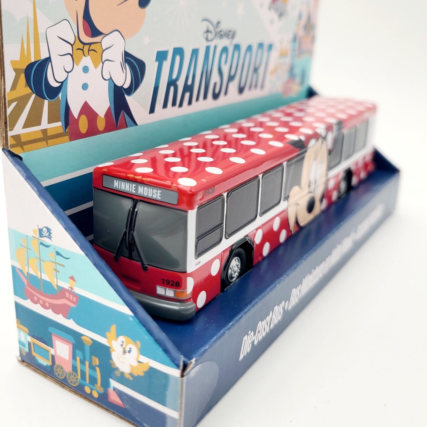 2025 Walt Disney World Parks Transport Diecast Bus Minnie Mouse New Toy Small